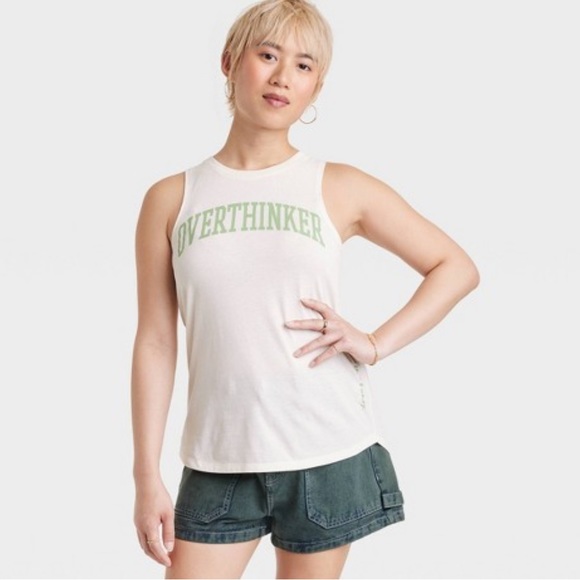 Women’s “OVERTHINKER” Graphic Tank - Picture 1 of 4